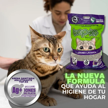 Arena Aglomerante TopK9 Iones de Plata Lavanda 10kg - Imagen 3